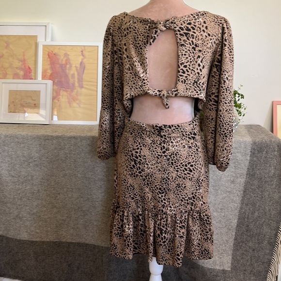 NWoT Maeve / Anthropologie Leopard print dress, size 10 - Picture 5 of 11